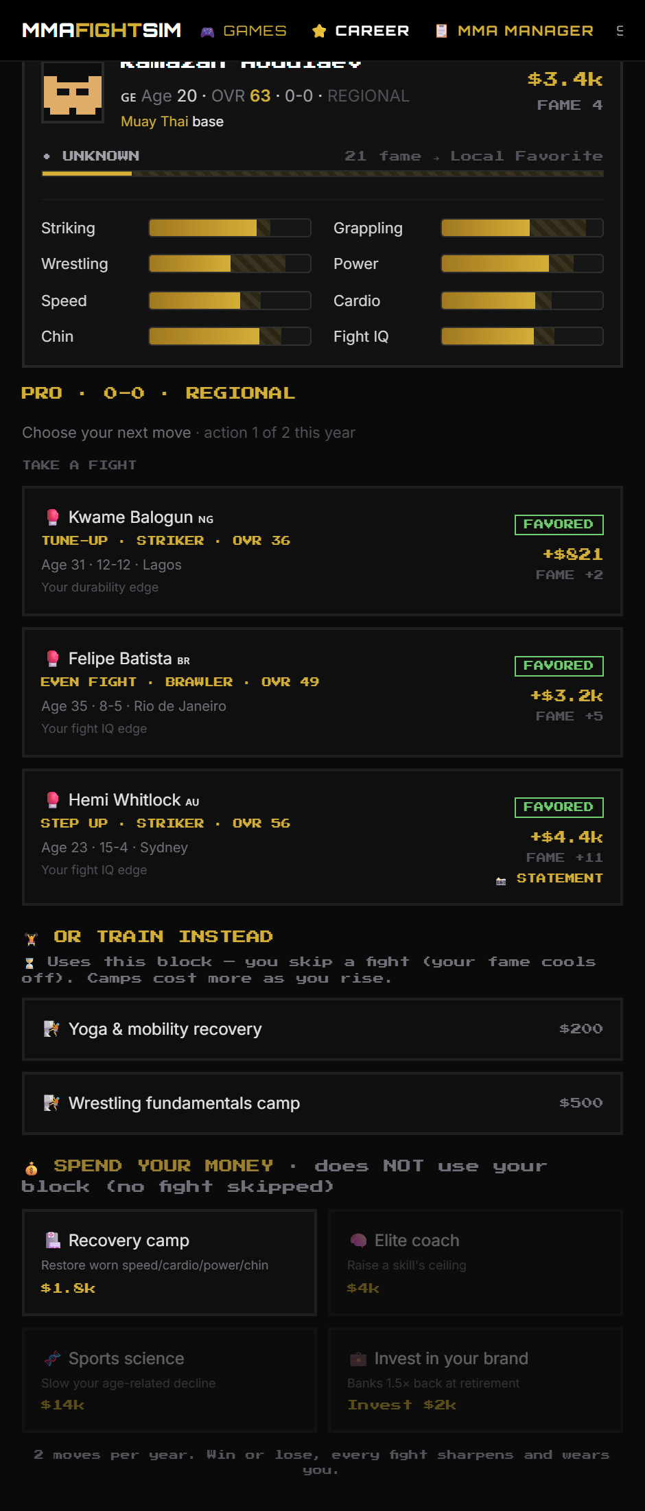The pro dashboard after turning pro